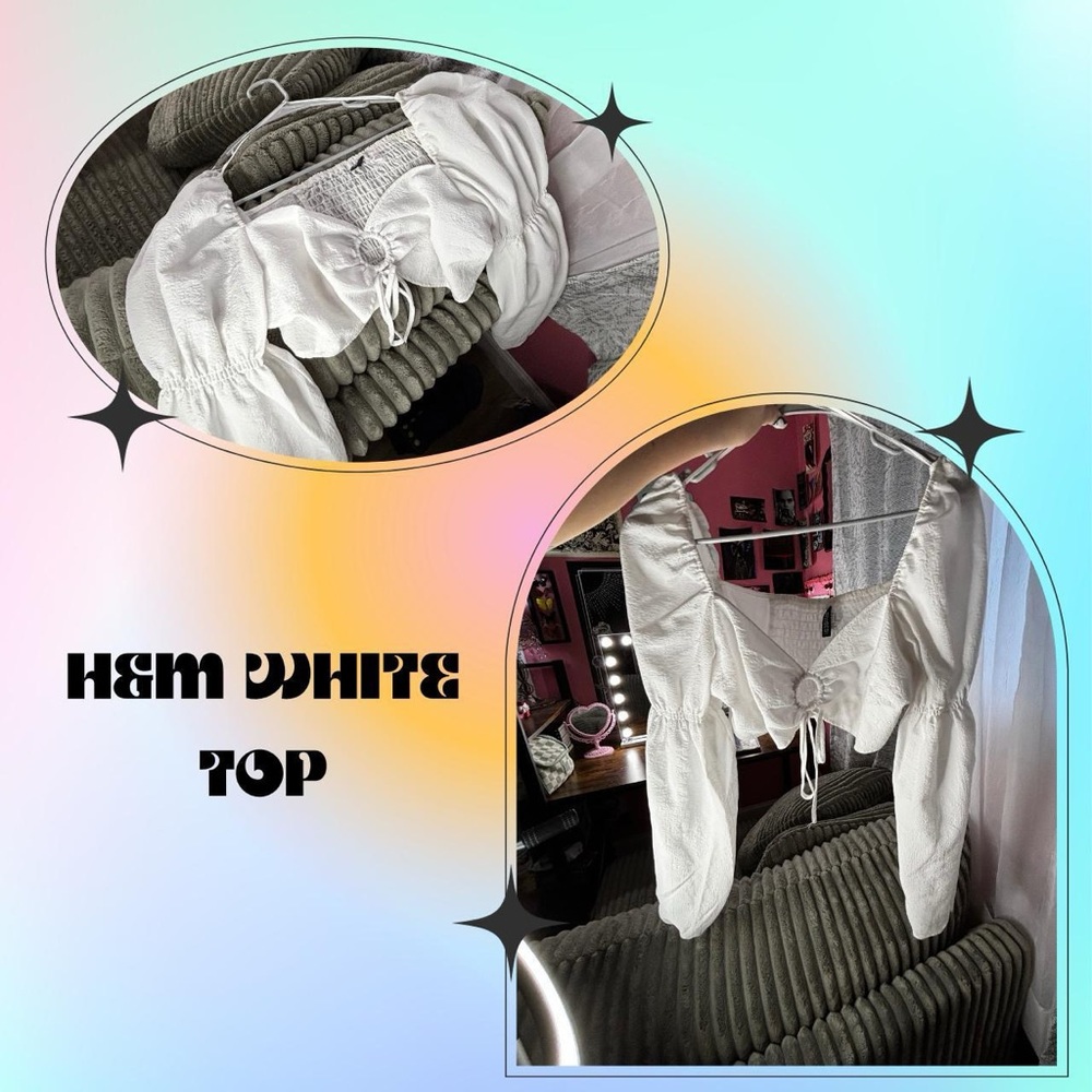 h&m white top